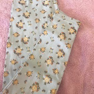 NWOT Equestrian club leggings 7 horse floral pants